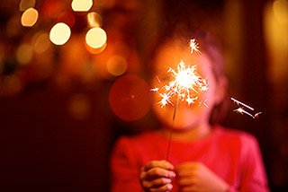 Girl With Sparkler - Fireworks Safety -  Church Mutual